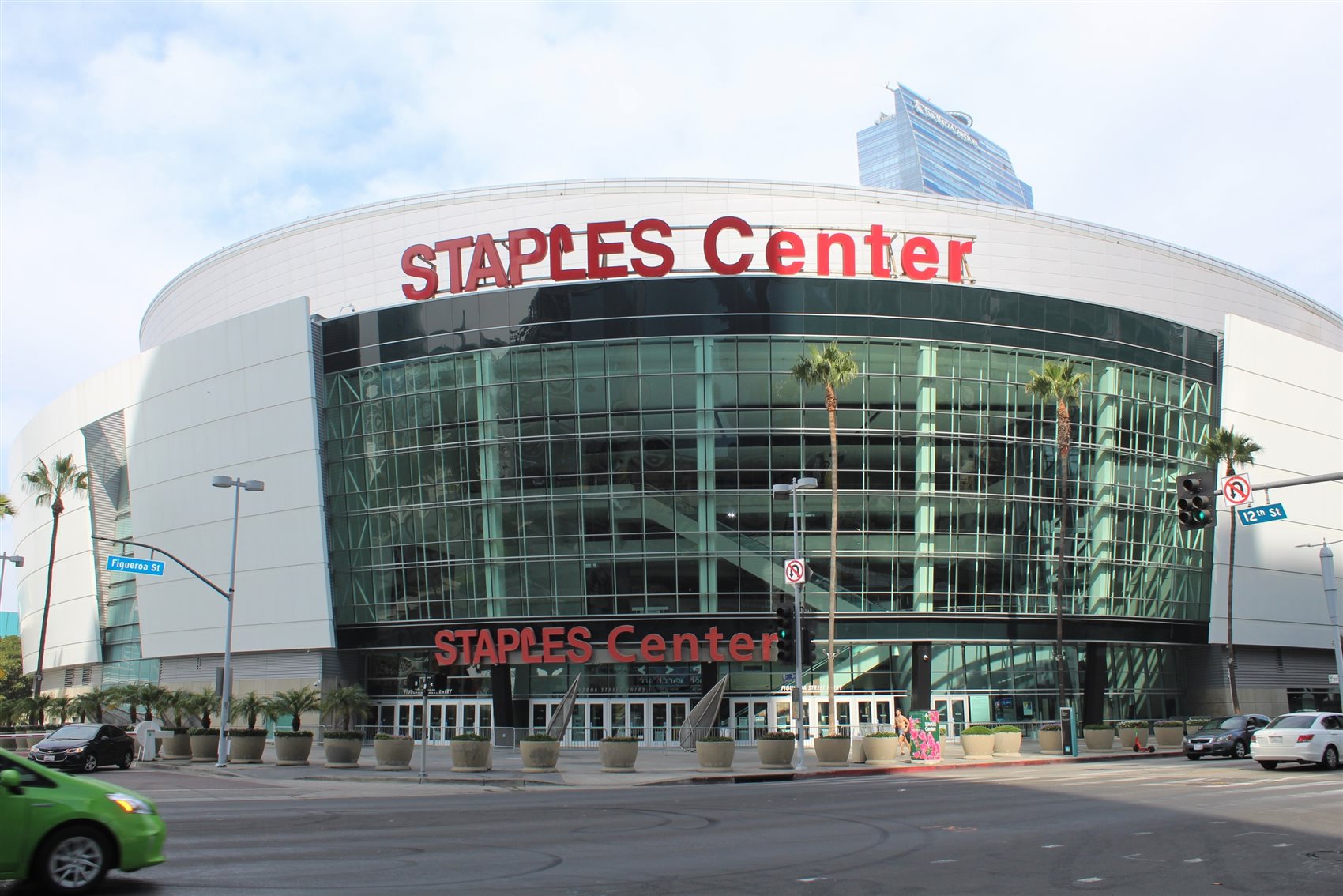 Fans filling a major sports arena for a game